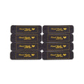 PU Leather Garment Labels with Gold Writing – Black and Gold