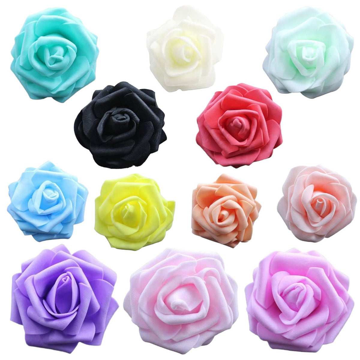 7.5cm Foam Rose Head for Wedding DIY (various colours)
