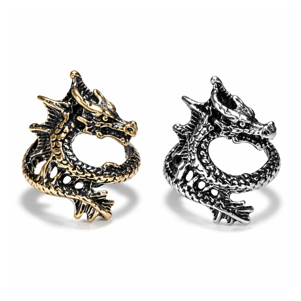 Dragon Goat Tiger Wolf Head Ring