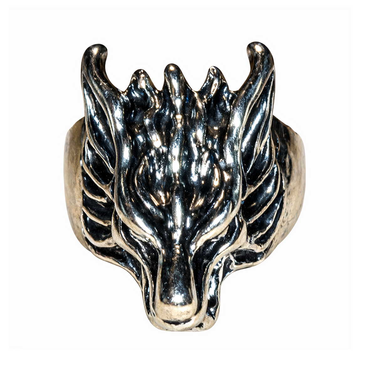 Dragon Goat Tiger Wolf Head Ring – Type 4 Size 9 U.S. 59mm