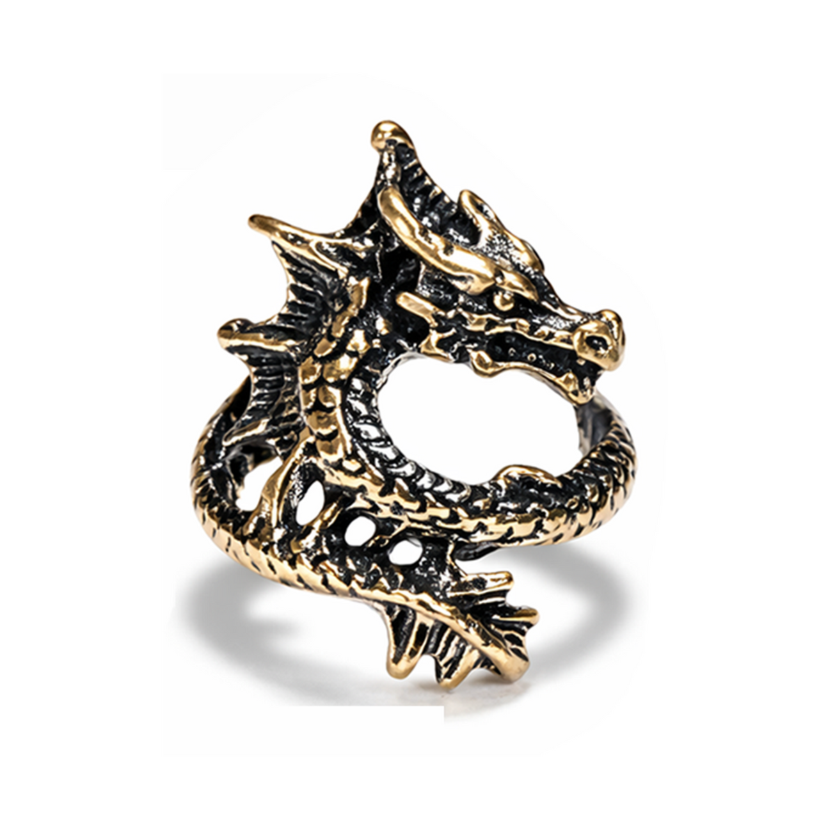 Dragon Goat Tiger Wolf Head Ring – Type 2 Size 4.5 U.S. 48mm