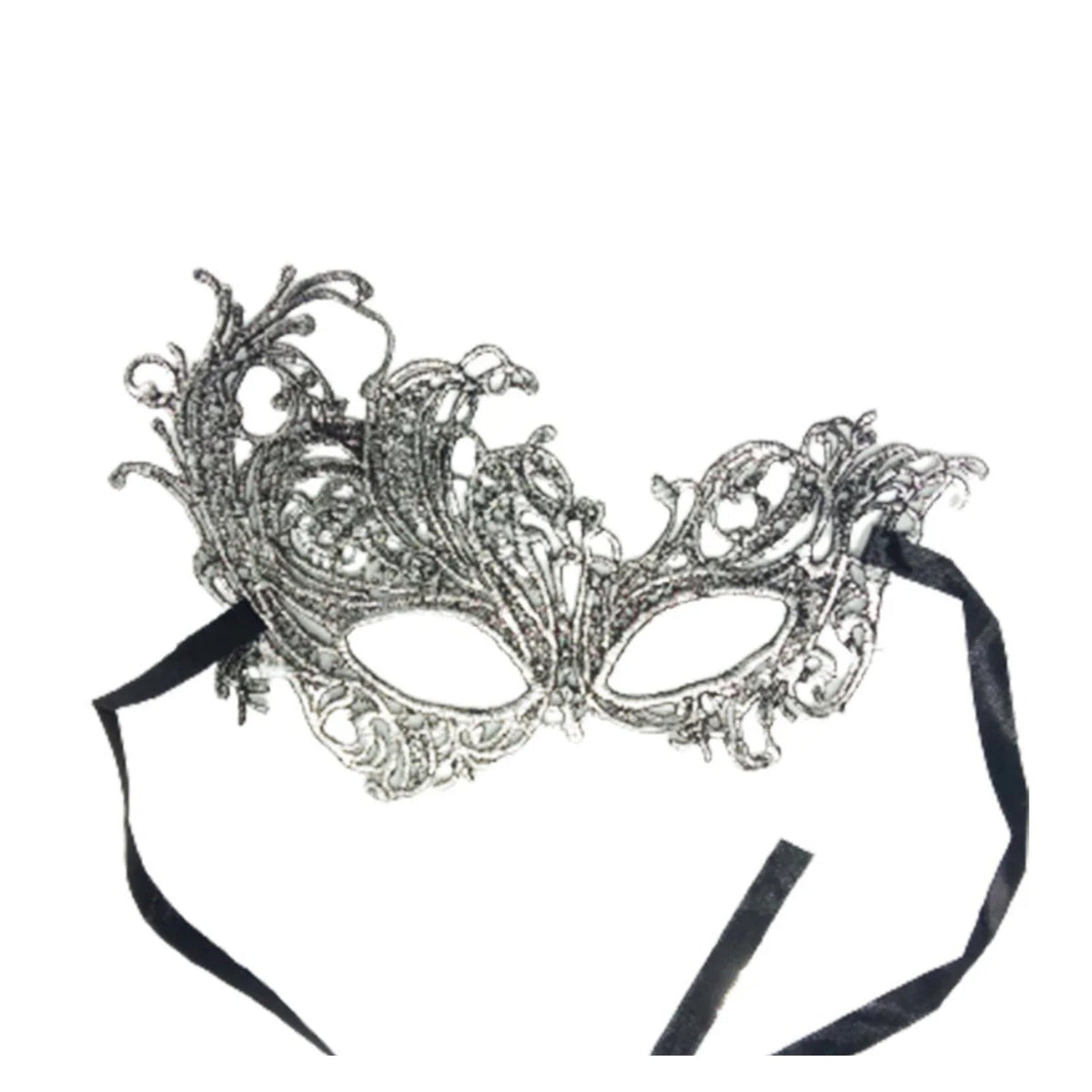 Sexy Lace Venetian Eye Mask – Silver