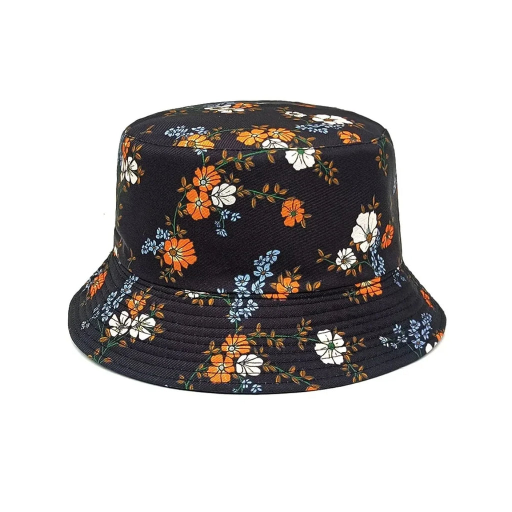 Flower Clover Patterned Double-Sided Bucket Hat