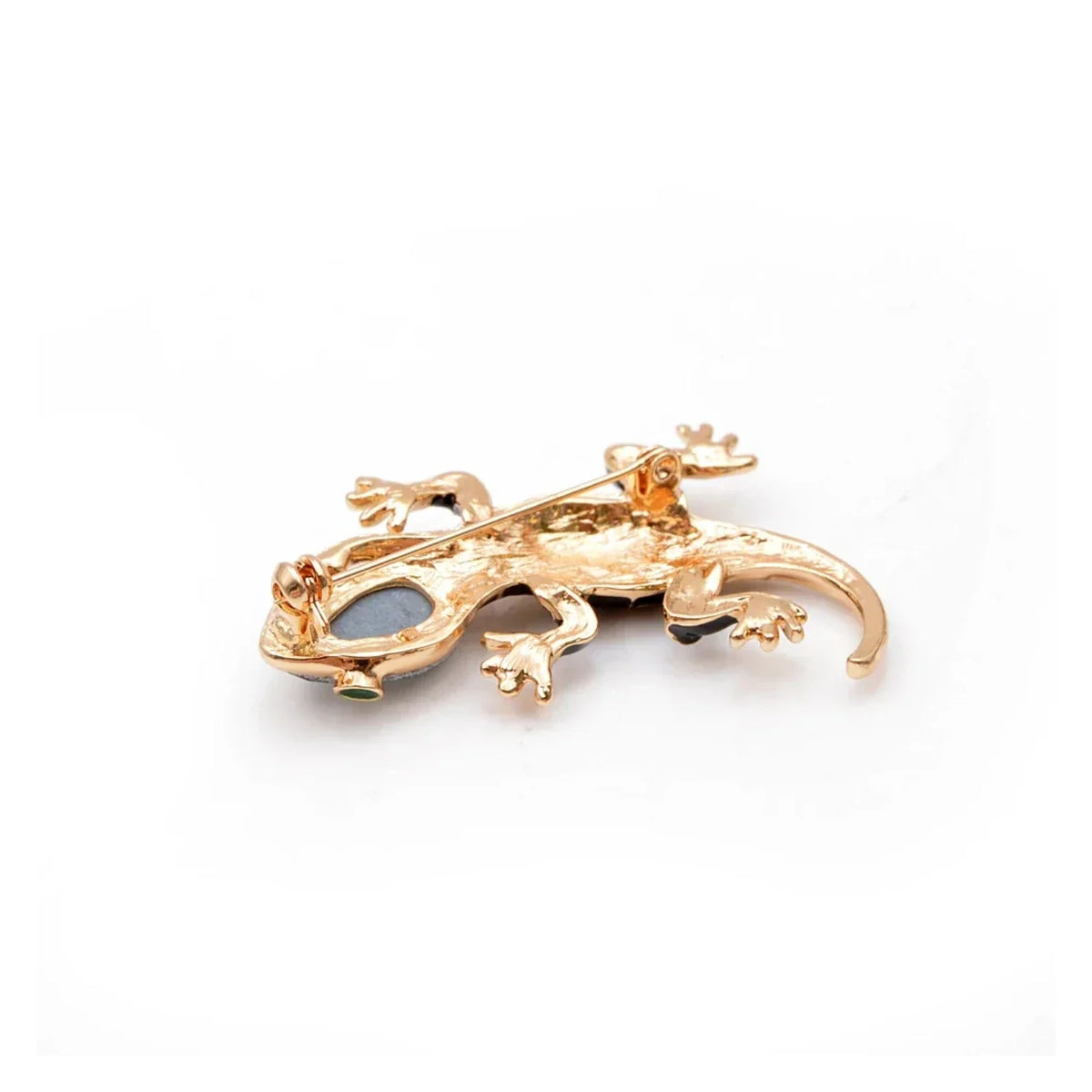 Crystal Lizard Gecko Brooch 5.5cm Black or Gold