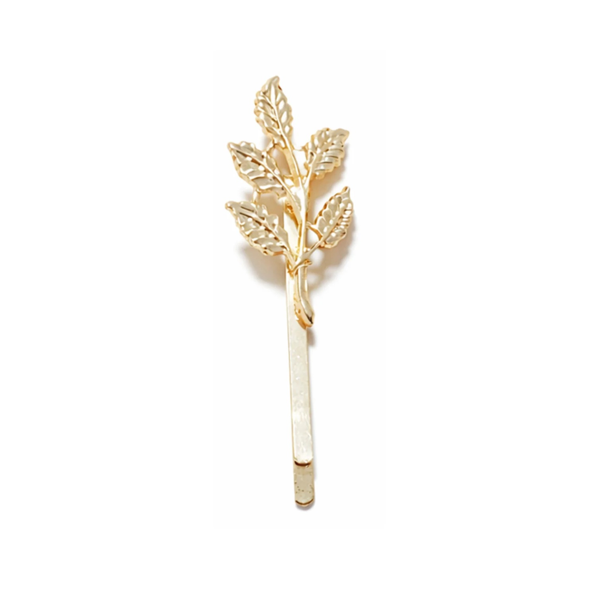 Gold Hair Clip – Strong Thick Design – 5 Leaves