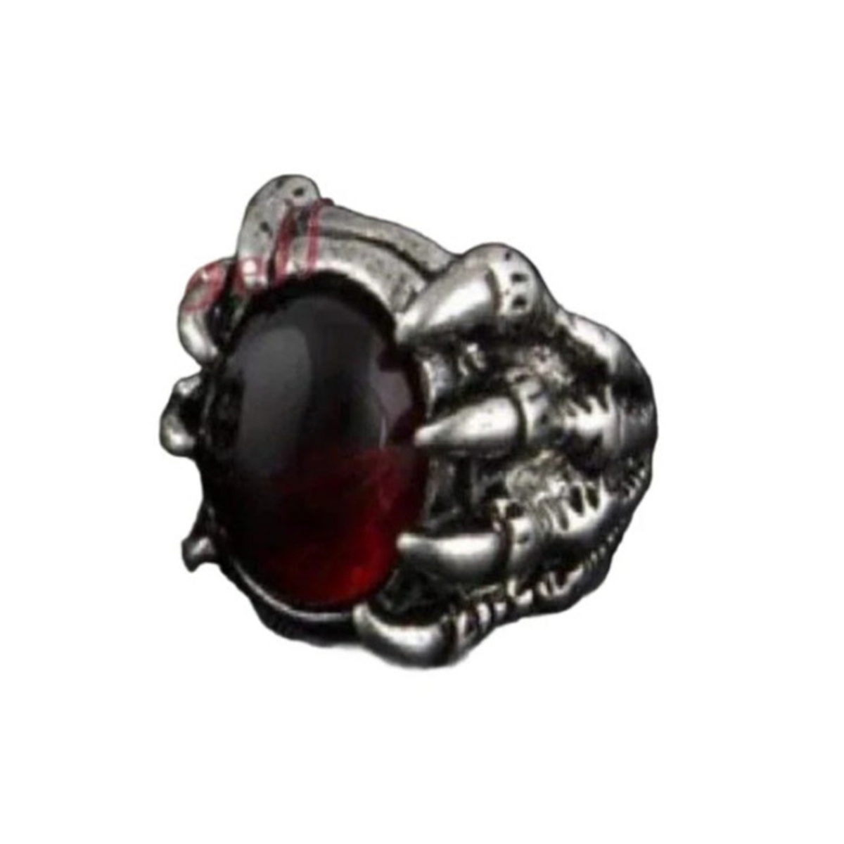 Men's Red Black Skull Dragon Claw Ring Size 8-11 – Red 8(US) / P-1/2(Aus) / 57mm Circum., Red 9(US) / R-1/2(Aus) / 59.5mm Circum., Red 10(US) / T-1/2(Aus) / 62mm Circum.