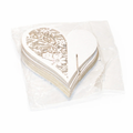 Pearl White Love Heart Gold Sparkles Wine Glass Name Card 80mm