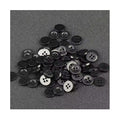 10.7mm Round Resin Buttons – Transparent, Beige, Black – Black / 10pcs, Black / 25pcs, Black / 50pcs, Black / 100pcs, Black / 200pcs, Black / 400pcs