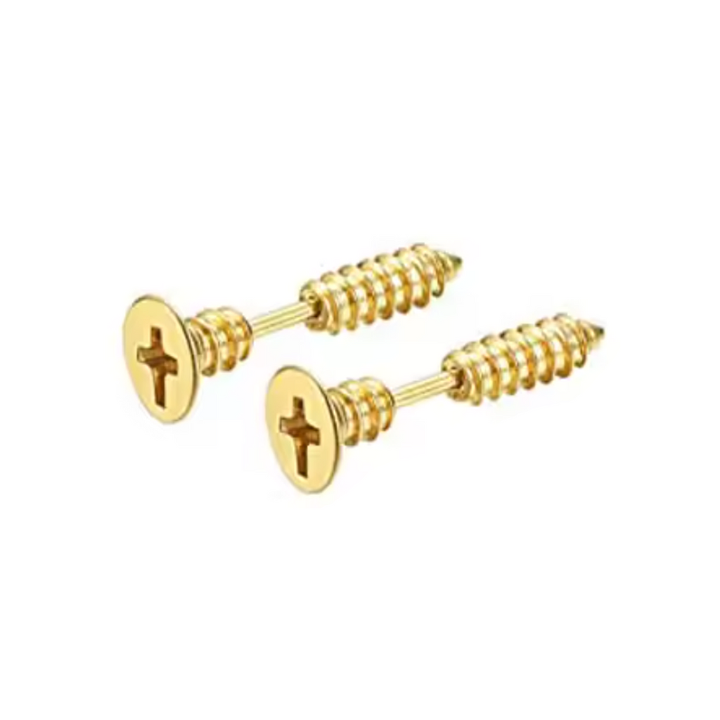 Punk Stainless Steel Stud Screw Earrings – Colour Changing