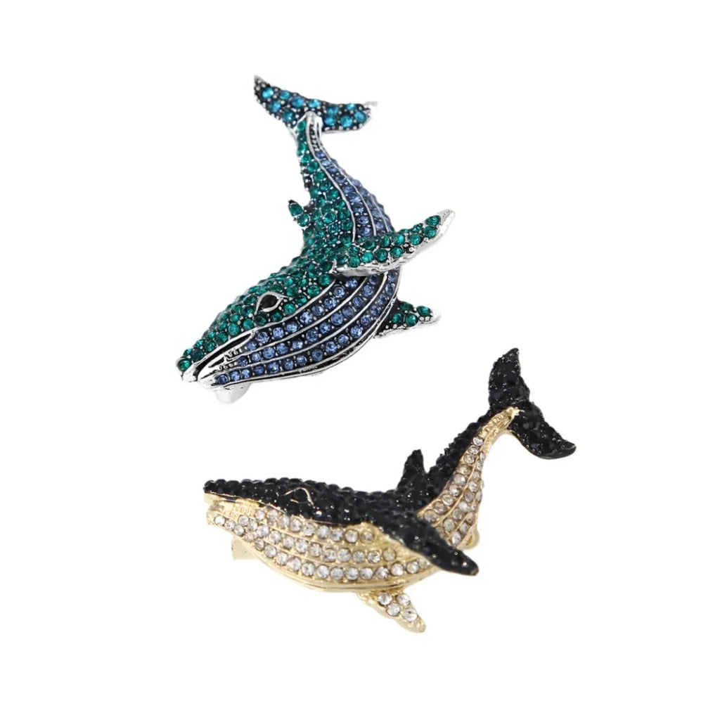 5.5cm Vintage Whale Brooch Pin Backed Dolphin Pendant