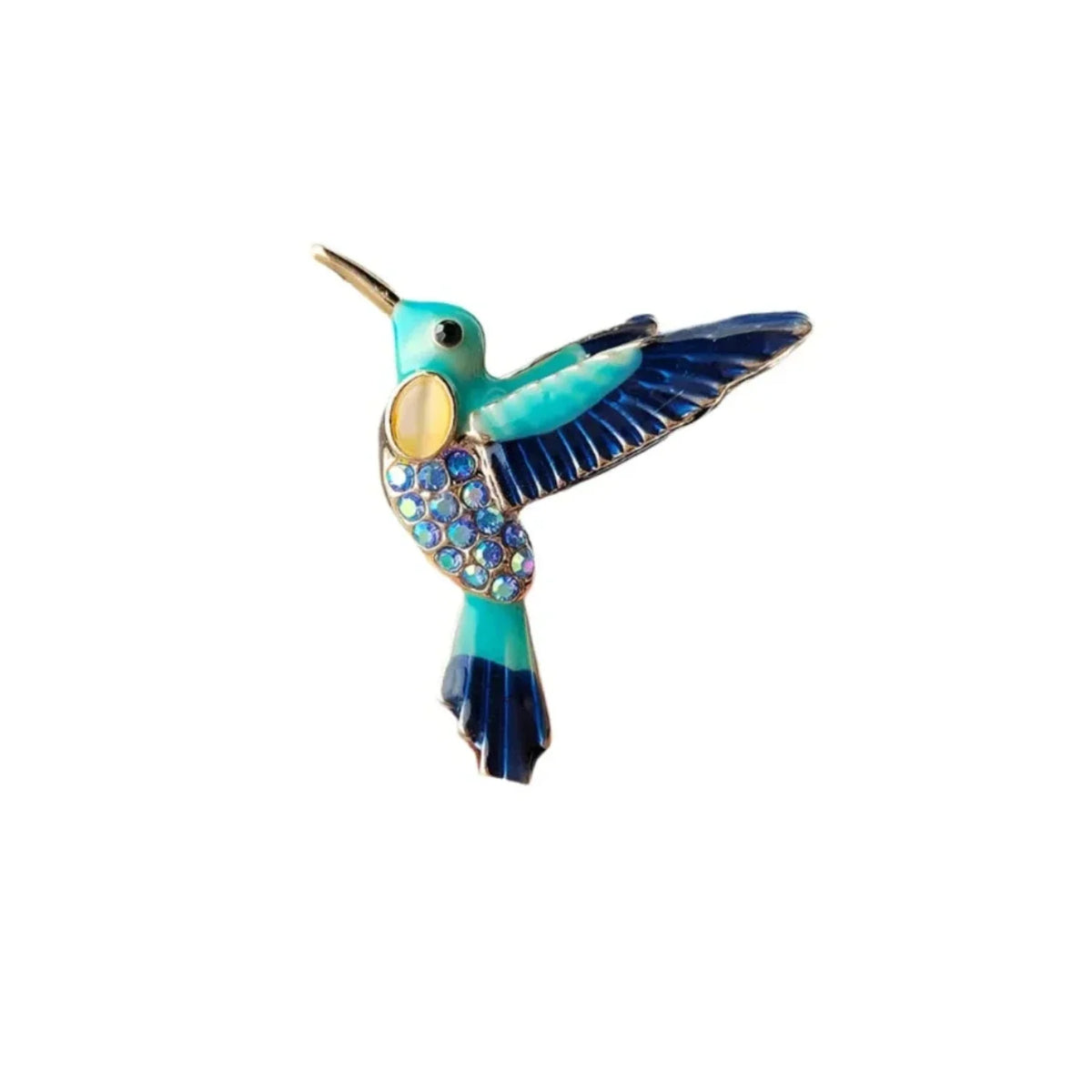 Hummingbird Swallow Rhinestone Brooch Pin 38-45mm
