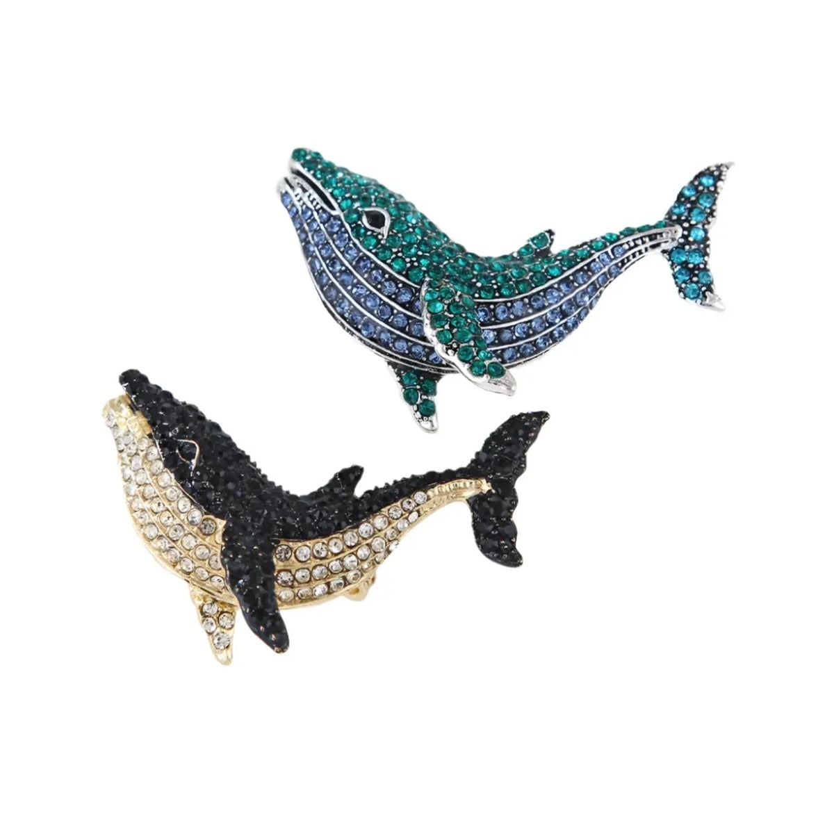 5.5cm Vintage Whale Brooch Pin Backed Dolphin Pendant