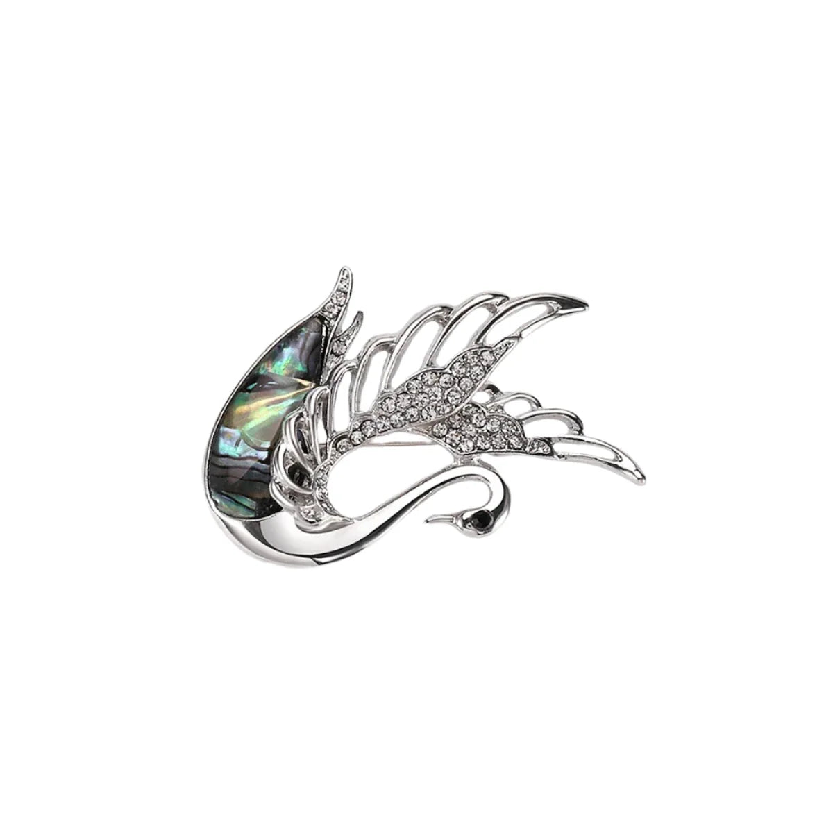 4.7cm Swan Brooch Unisex Animal Pin