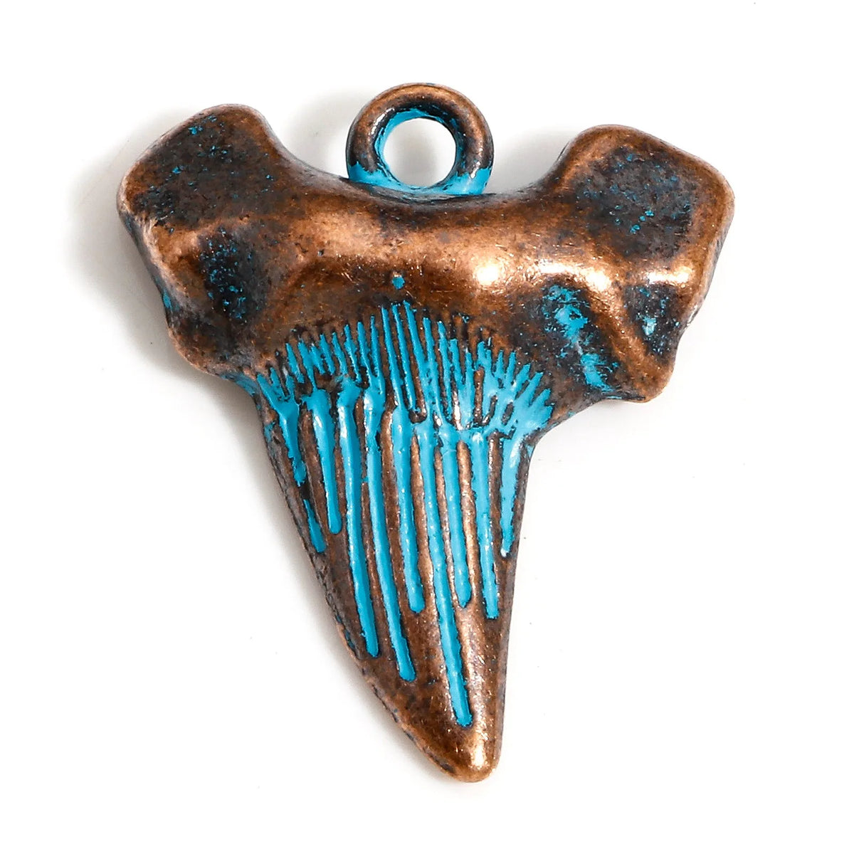 20pcs Vintage Ocean Jewelry Charms Antique Copper Blue Patina – 22x19mm-Style10