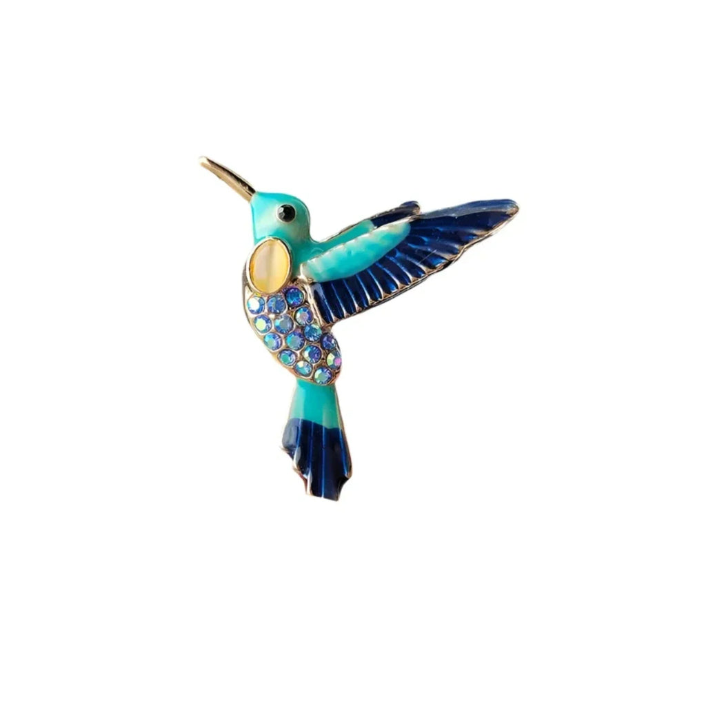 Hummingbird Swallow Rhinestone Brooch Pin 38-45mm