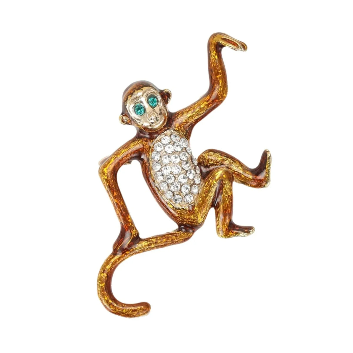 Enamel Monkey Brooch Pin Backed 7.8cm Model MM-BR-3014