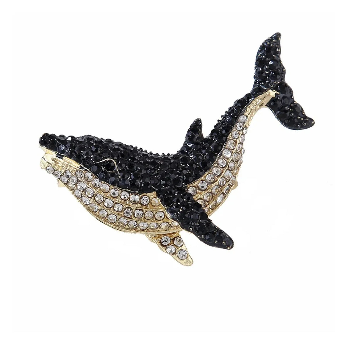 5.5cm Vintage Whale Brooch Pin Backed Dolphin Pendant