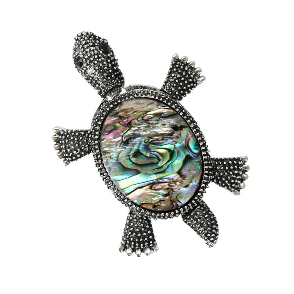 5.6cm Enamel Shell Sea Turtle Brooch Unisex Pin