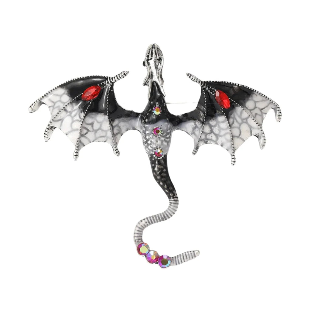 Metal Flying Dragon Enamel Brooch – 57×50 mm or 67×60 mm
