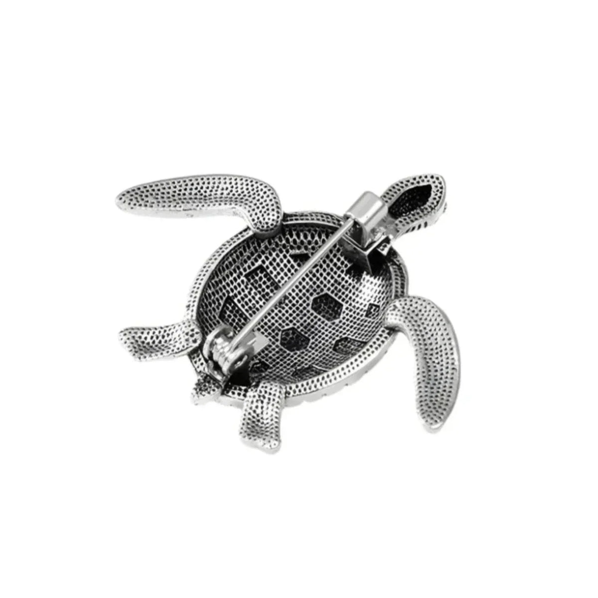 Gold Silver Metal Turtle Brooch Pin Backing 4.6 cm