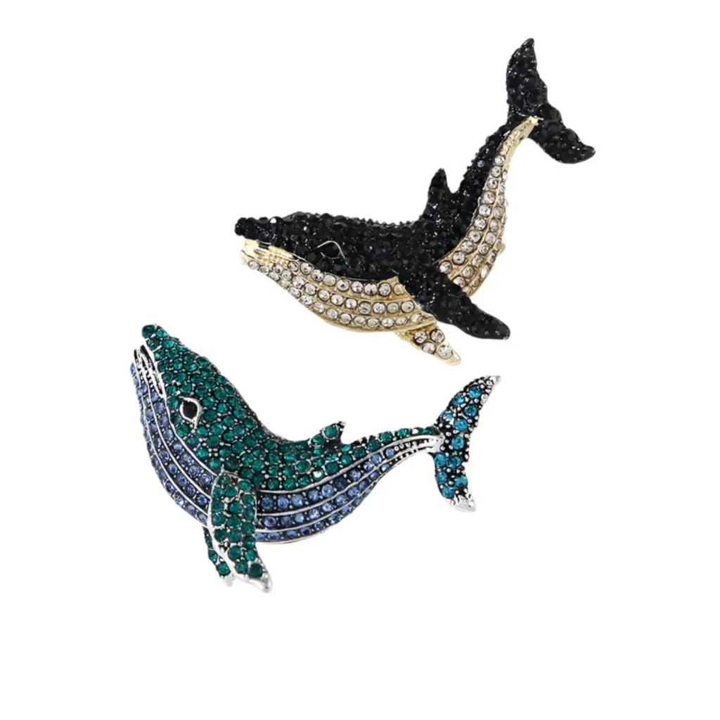 5.5cm Vintage Whale Brooch Pin Backed Dolphin Pendant