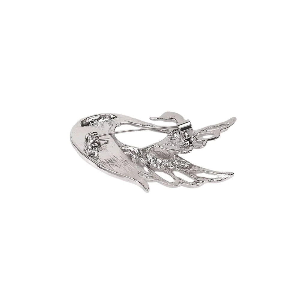 4.7cm Swan Brooch Unisex Animal Pin
