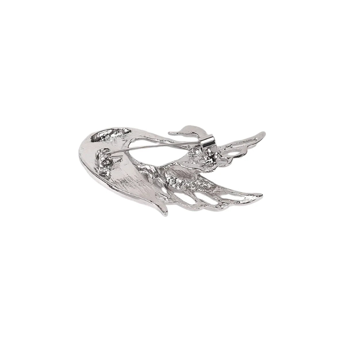 4.7cm Swan Brooch Unisex Animal Pin