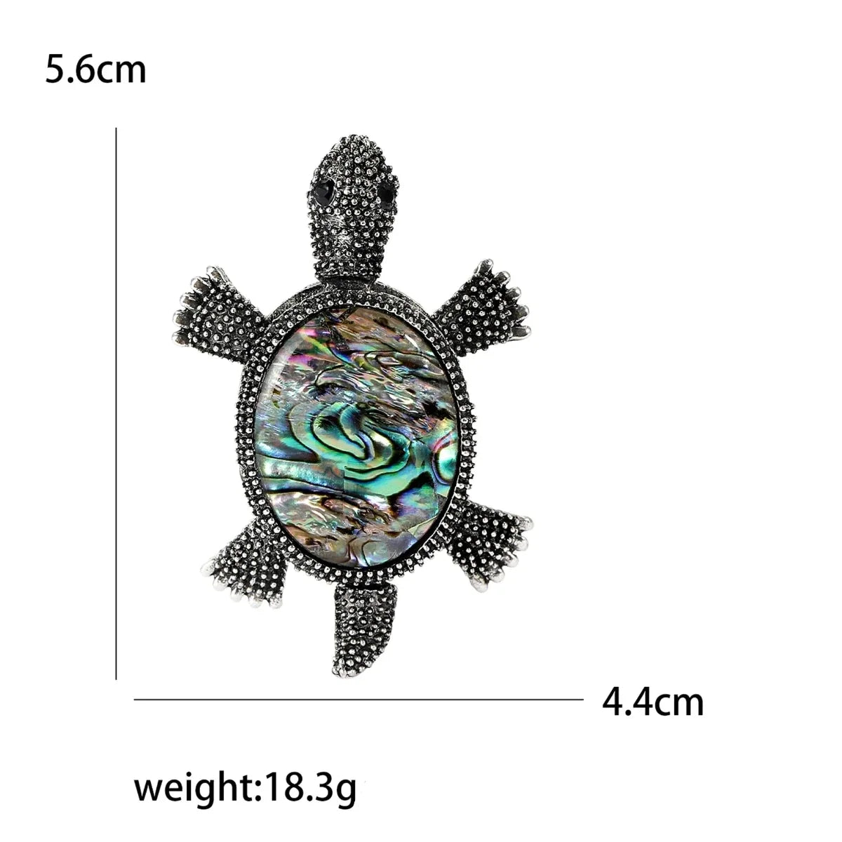 5.6cm Enamel Shell Sea Turtle Brooch Unisex Pin