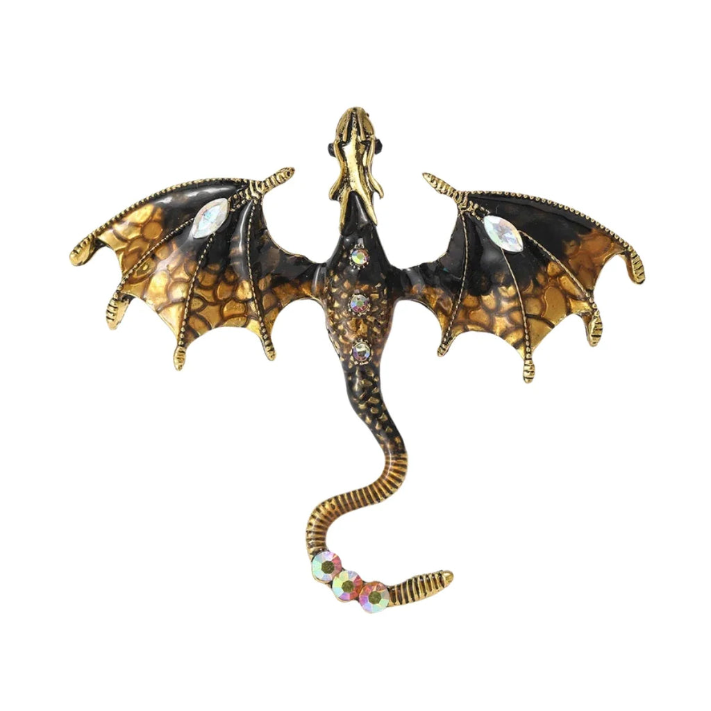 Metal Flying Dragon Enamel Brooch – 57×50 mm or 67×60 mm