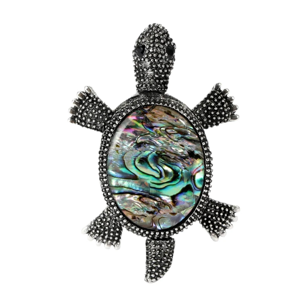 5.6cm Enamel Shell Sea Turtle Brooch Unisex Pin