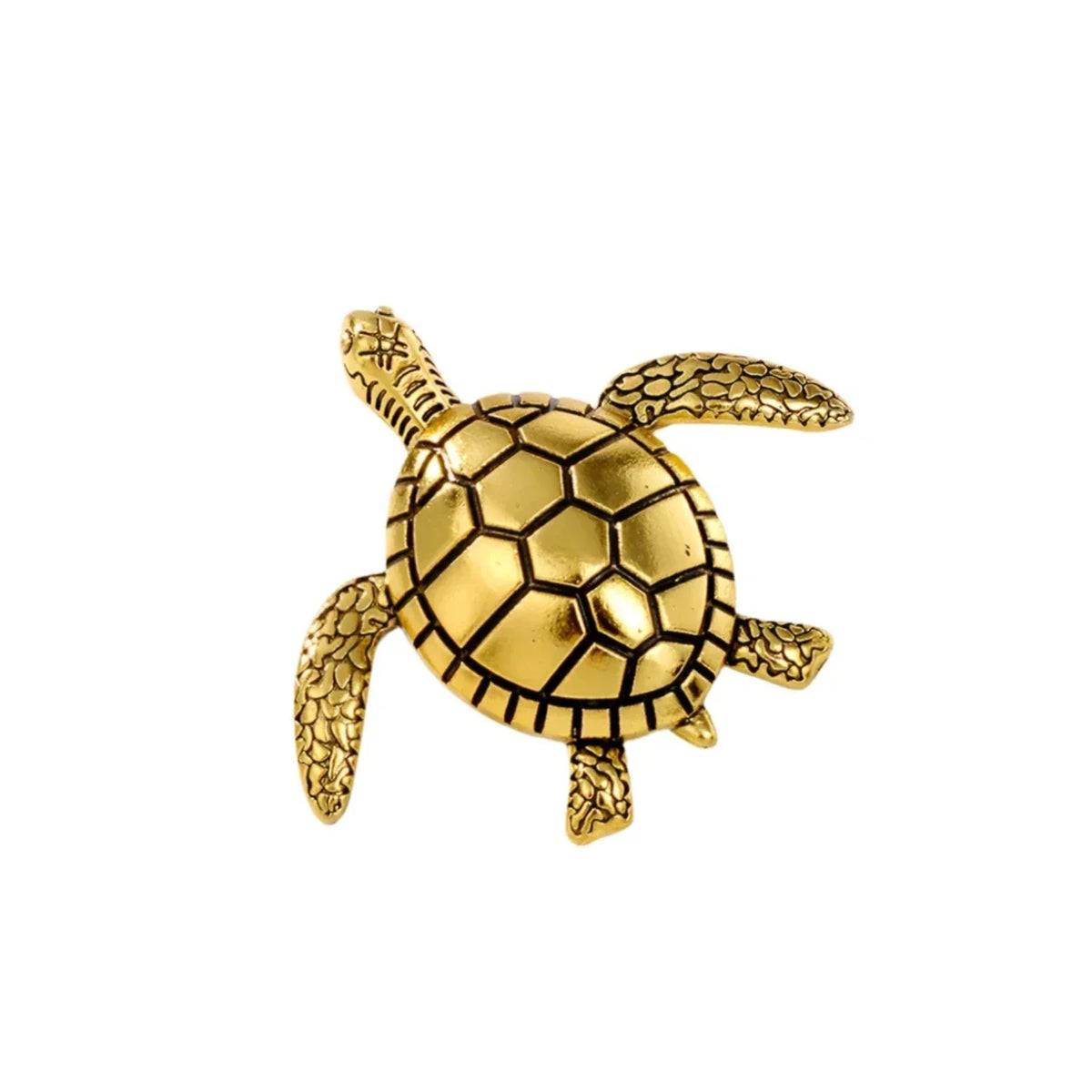 Gold Silver Metal Turtle Brooch Pin Backing 4.6 cm