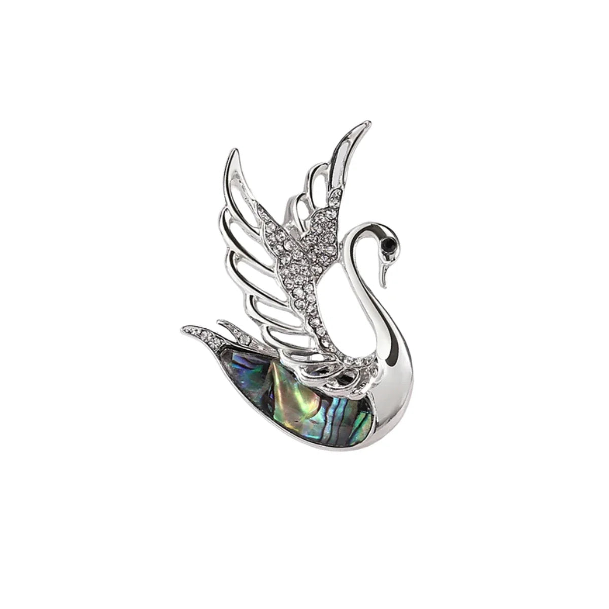 4.7cm Swan Brooch Unisex Animal Pin