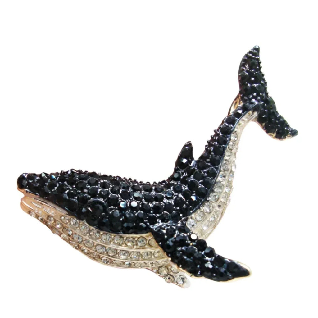 5.5cm Vintage Whale Brooch Pin Backed Dolphin Pendant