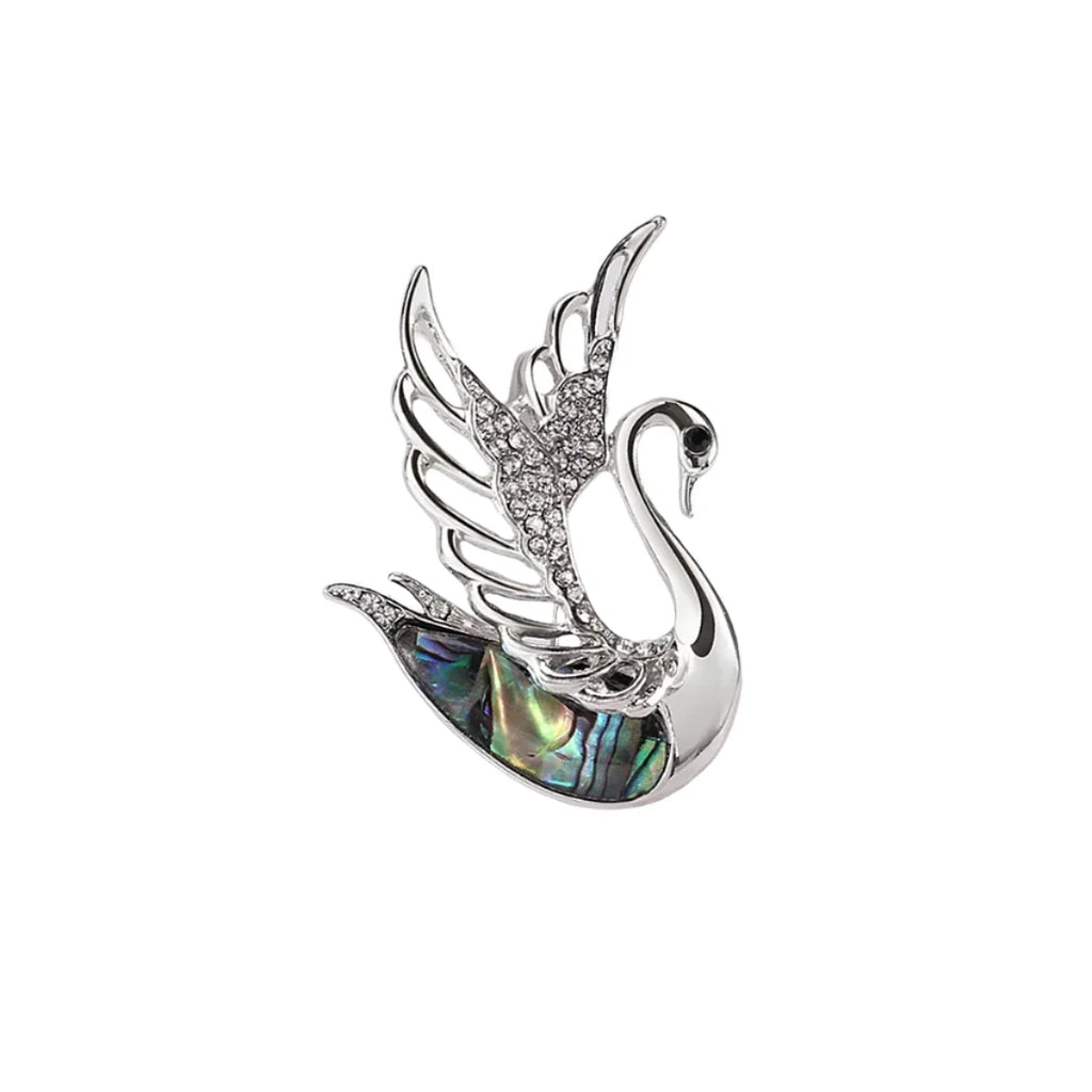 4.7cm Swan Brooch Unisex Animal Pin