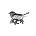 Hummingbird Swallow Rhinestone Brooch Pin 38-45mm – Purple Red White Swallow