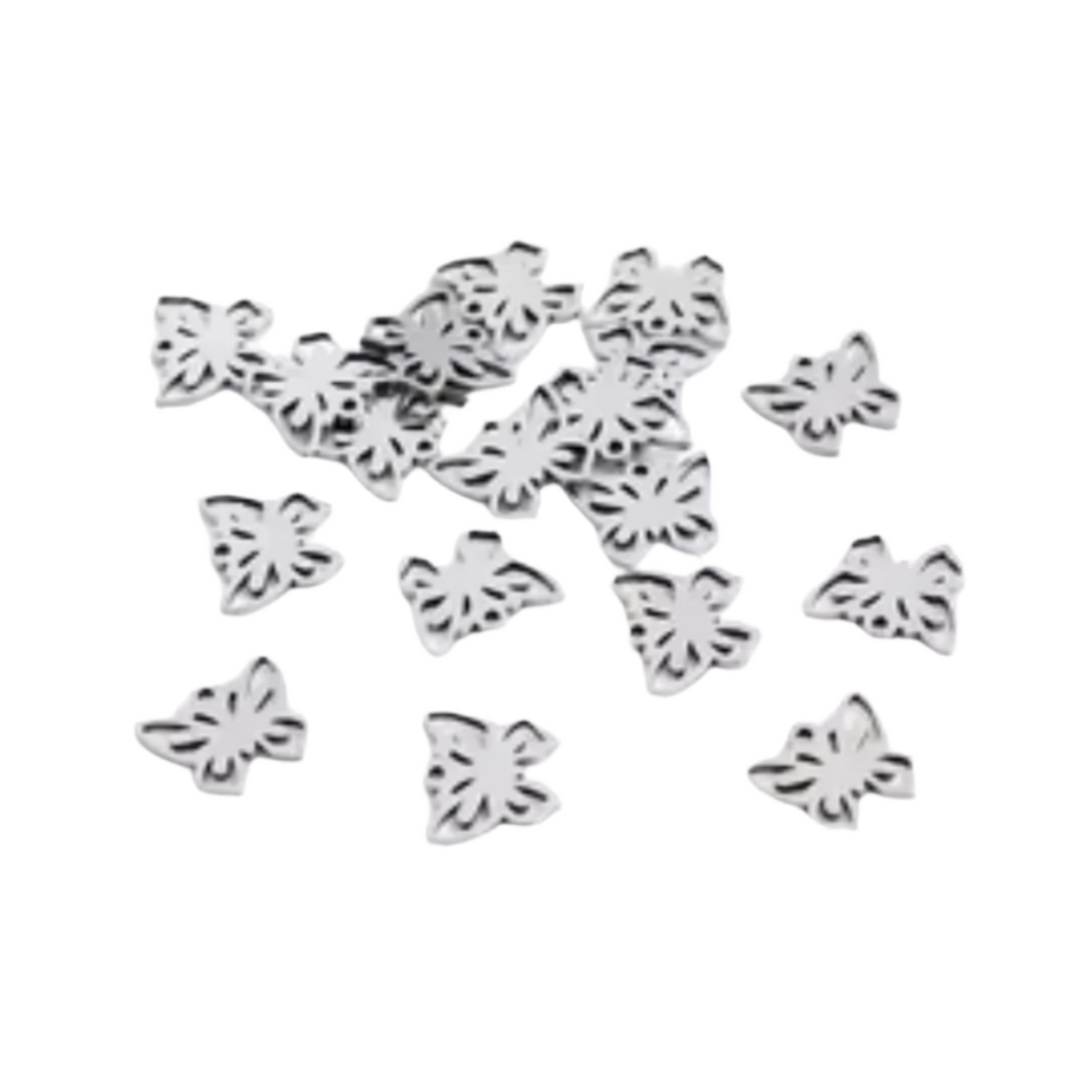 30pcs Stainless Steel Charms – Single & Double Loop Findings – Butterfly 12x11mm Single Loop