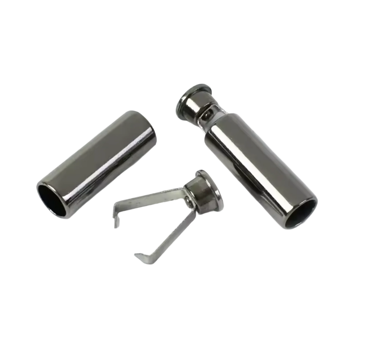 20x7mm Metal Cord Lock Toggle Clip – 4 or 8 pcs – Gun Metal Grey / 4, Gun Metal Grey / 8