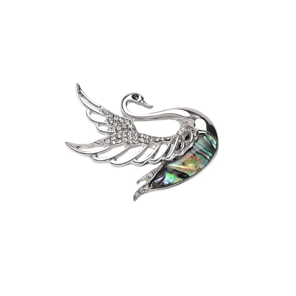 4.7cm Swan Brooch Unisex Animal Pin