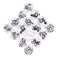 Wooden Musical Instrument Buttons 15mm 50pcs