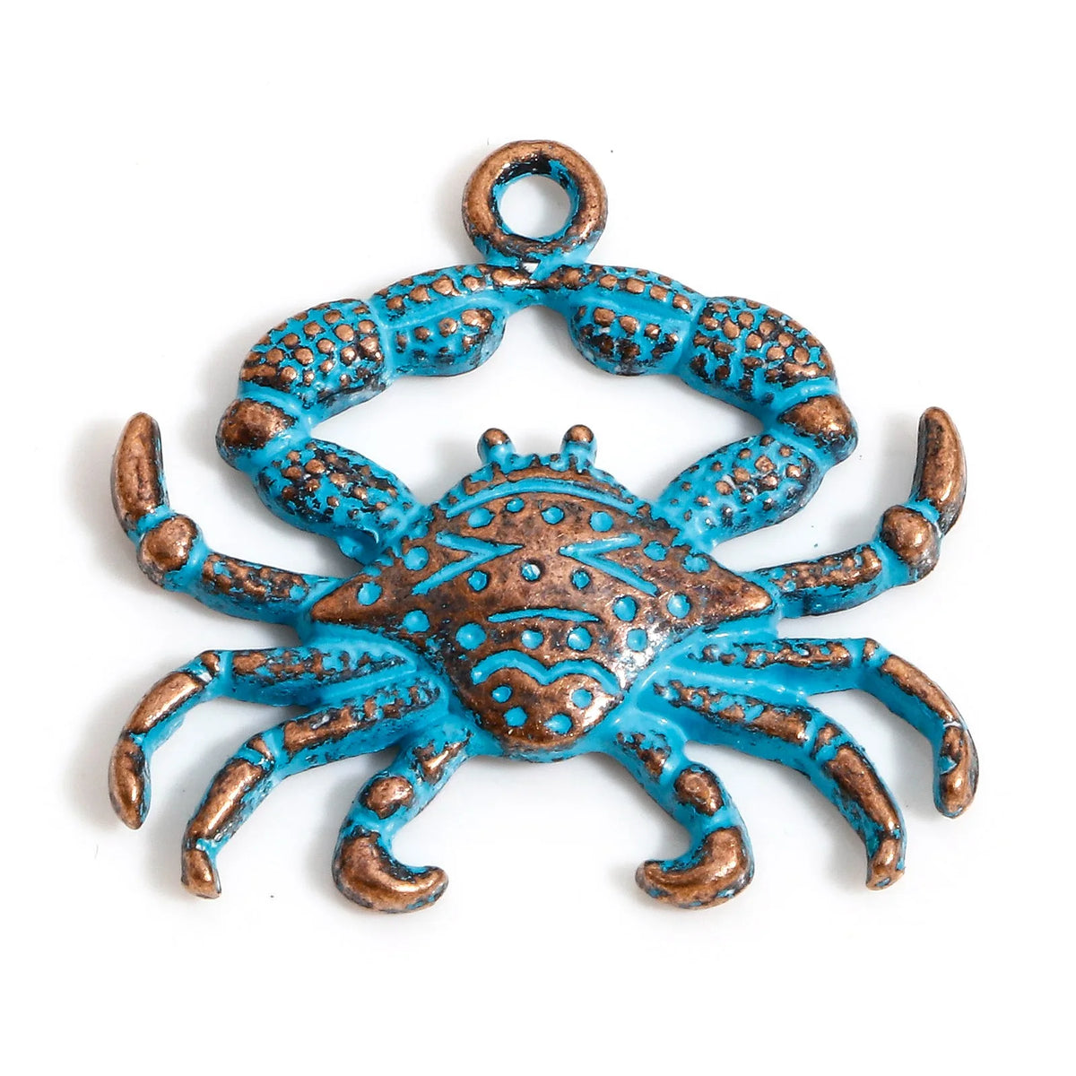20pcs Vintage Ocean Jewelry Charms Antique Copper Blue Patina – 24x23mm-Style2