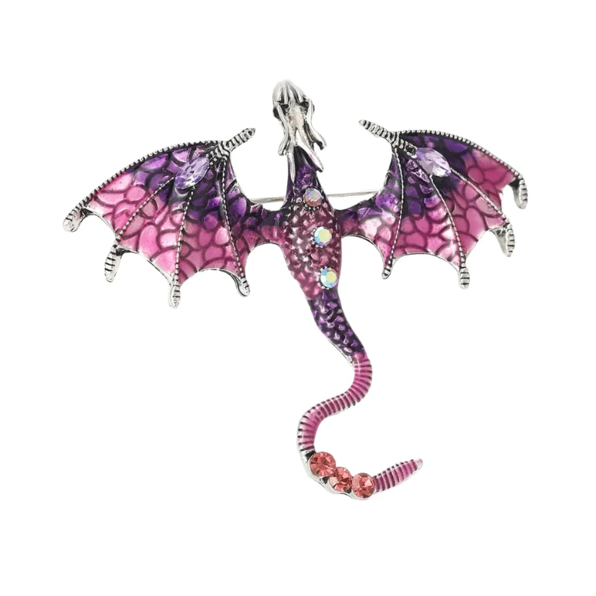 Metal Flying Dragon Enamel Brooch – 57×50 mm or 67×60 mm