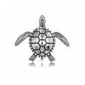 Gold Silver Metal Turtle Brooch Pin Backing 4.6 cm – Silver