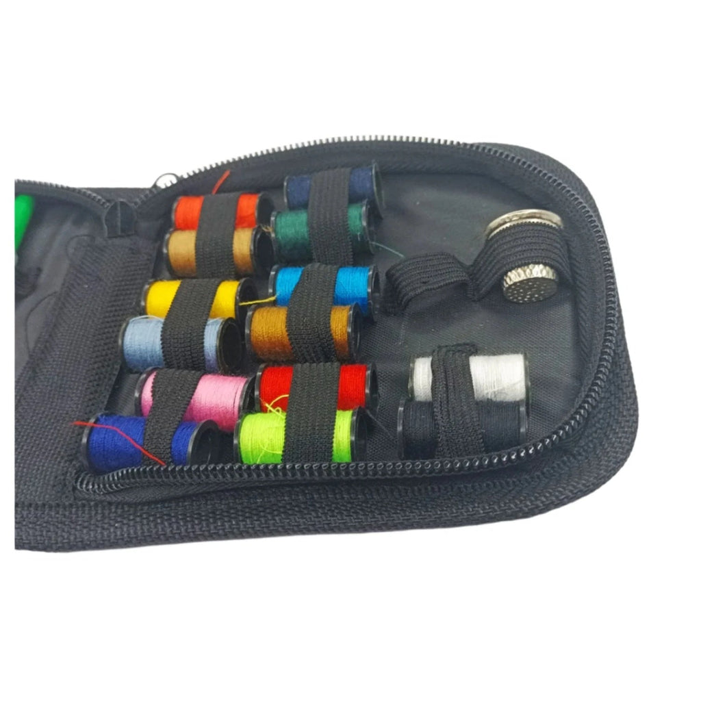 10-Piece Sewing Kit with Reels, Pins, Thread, Scissors & Needles