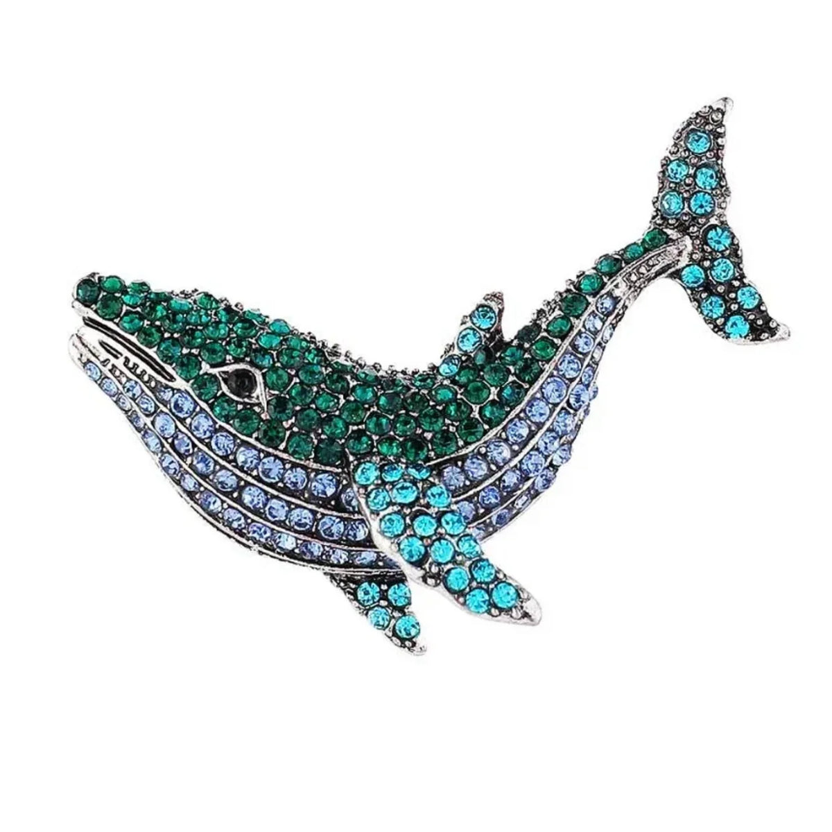 5.5cm Vintage Whale Brooch Pin Backed Dolphin Pendant