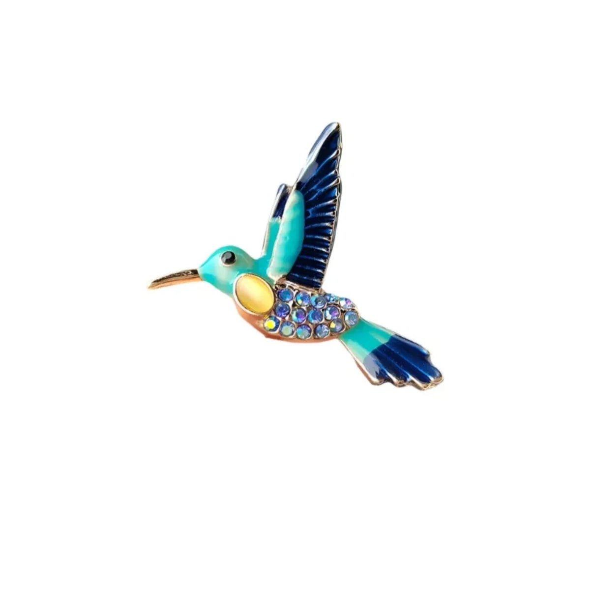 Hummingbird Swallow Rhinestone Brooch Pin 38-45mm