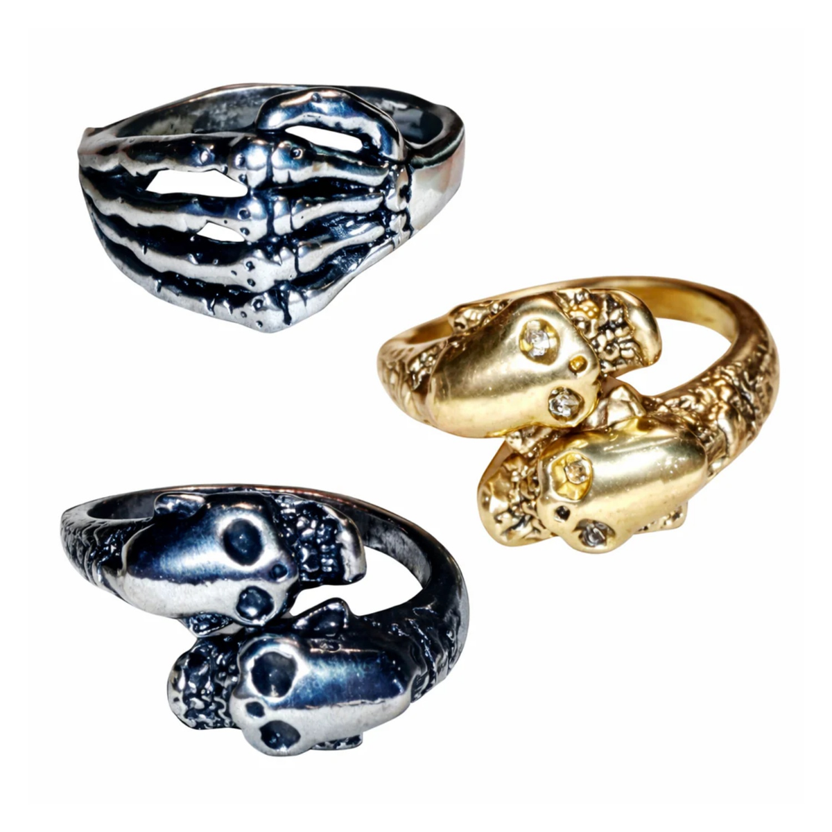 Skeleton Hand Ring Punk Skull Jewellery