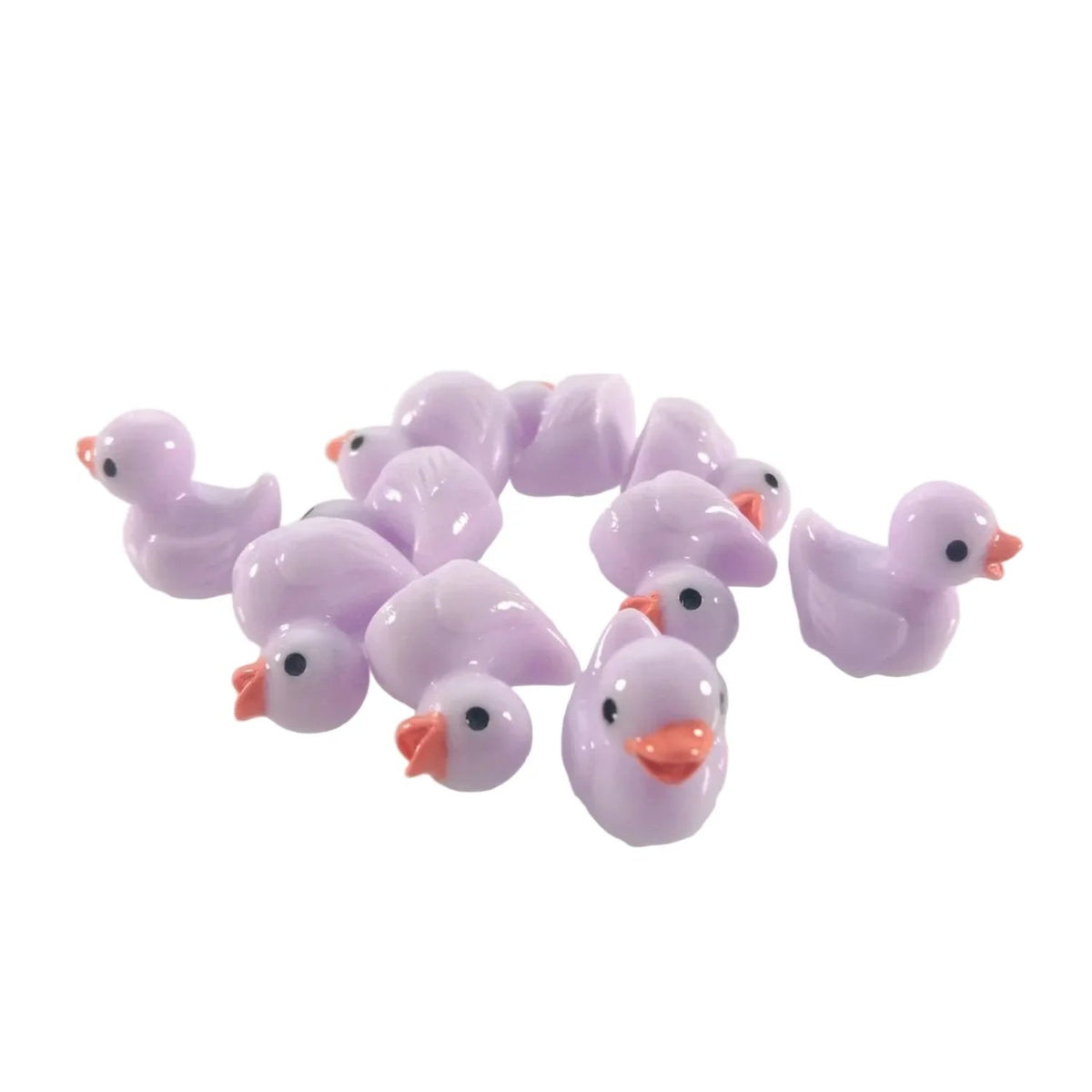 Miniature Garden Turtle & Duck Figurine Set – Purple Ducks