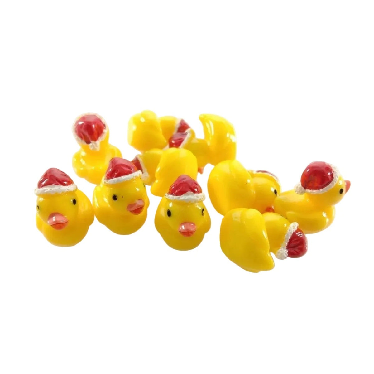 Miniature Garden Turtle & Duck Figurine Set – Christmas Ducks