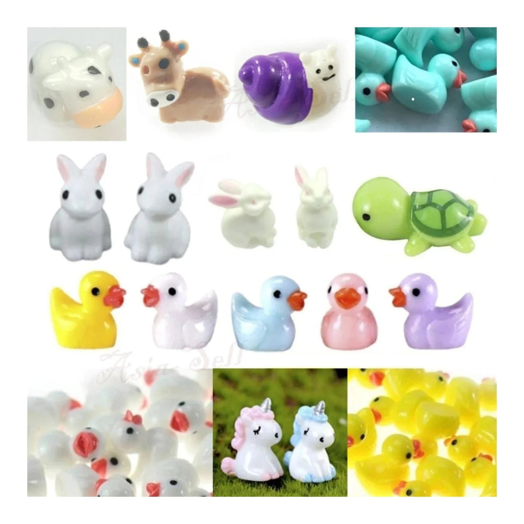 Miniature Garden Animal Figurine Set – 10 pcs Mixed