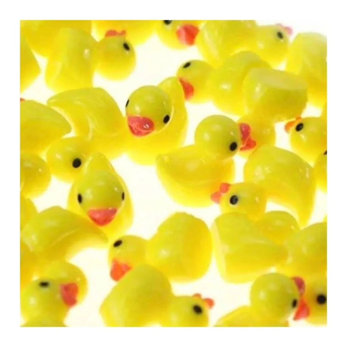 10 Miniature Glow-in-the-Dark Garden Ducks – Yellow Ducks